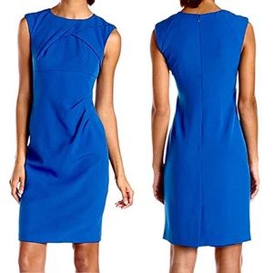 Adrianna Papell Blue Sleeveless Shift Dress | EUC